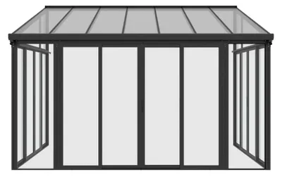 Produktbild von HOME DELUXE - Wintergarten AMARIS - Anthrazit- B/T/H: 312 / 224 x 428 x 300 cm - inkl. Hohlkammerplatten, Polycarbonatplatten, Montagematererial I Hausanbau Terrassenüberdachung Glasanbau