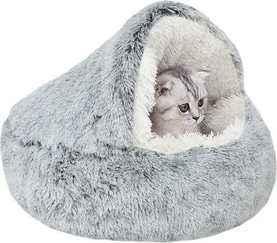 Produktbild von Famanu Katzenbett für Innenkatzen und kleine Hunde - weich, warm und waschbar
