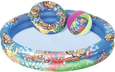 Produktbild von Bestway Planschbecken Set "Clownfish", 122x20 cm - rund - 137 l; 51124