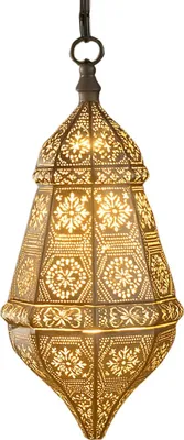 Image de Suspension Salma Blanc | Suspension orientale en métal 40cm
