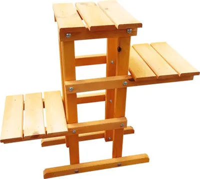 Produktbild von Blumenpodest aus Holz 60 x 24 x 56 cm honey