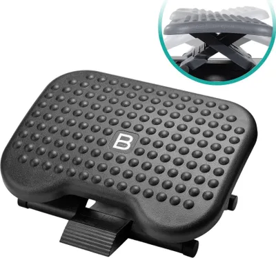 Produktbild von BUDDLEY Ergonomische Fußstütze für Büro oder Home Office - viele verschiedenen Variationen - Fußhocker für Schreibtisch Schwarz