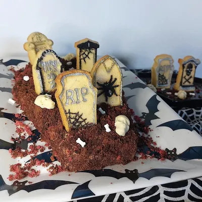 Produktbild von Grabstein Silikon Backform - Halloween Mini Cake
