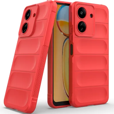 Produktbild von Handyhülle für Xiaomi Redmi 13C /Poco C65 Weich TPU Silikon Stossfest Anti-rutsch Hülle Rot