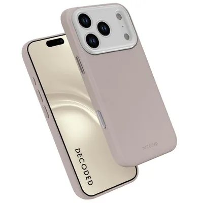 Produktbild von DECODED Lederhülle für iPhone 17 Pro Max, Premium ECCO Leder, MagSafe Kompatibel, Kameraring Geschützt, Glastaste, Kratzfest, Beige