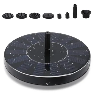 Obrázek produktu pro Jopassy Solar Fountain Solar Pond Pump Zahradní vodní čerpadlo Solární čerpadlo s 1,5W monokrystalickým solárním panelem Plovoucí dekorace pro zahradní malý rybník Ptačí vana Fish Tank Pool