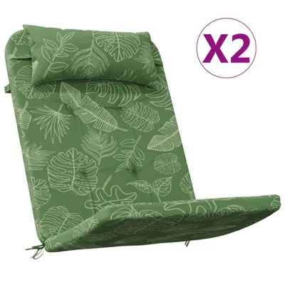 Produktbild von vidaXL Adirondack-Auflagen 2 Stk. Blattmuster Oxford-Gewebe