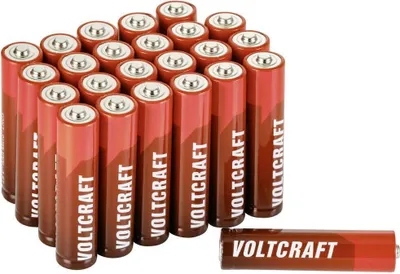 Obrázok produktu pre VOLTCRAFT Industrial LR03 Micro (AAA)-Batterie Alkali-Manganese 1350 mAh 1,5 V 24 St.
