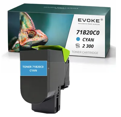 Obrázok produktu pre Evoke tonériová kazeta kompatibilná s tlačiarňou Lexmark CS317C 71B20C0, farba: azúrová, výtlačnosť: 2300 strán, kompatibilná s modelmi CX317, CX417, CX517, CS317 a CS417
