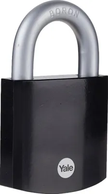 Produktbild von Yale Vorhängeschloss Wetterfest mit Schlüssel, 62mm, Schloss, Schwarz