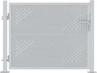 Produktbild von vidaXL Gartentor mit Schloss Silber 85 x 70 cm Edelstahl