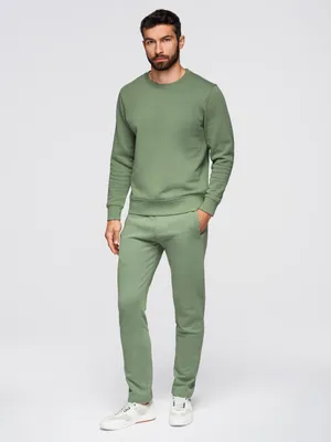 Produktbild von Ombre Sweatanzug Basic Baumwolle Line – Set grün S