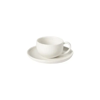 Imagen del producto de Taza de café Casafina con platillo, modelo Pacifica, color blanco