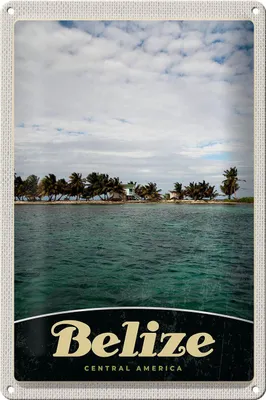 Produktbild von Blechschild Reise 20x30cm Belize Central Amerika Strand