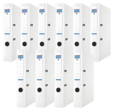 Produktbild von DONAU Premium Ordner Schmal 10er Pack/DIN A4 / 5 cm / 10 Stück/Weiße/Kunststoffb