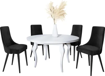 Produktbild von MIRJAN24 Stuhl Perla 3, 1 Stück, Polsterstuhl, Beine aus Metall, 50x46x89 cm, Wohnzimmer (Farbe: Magic Velvet 2219, Beine: Schwarz)