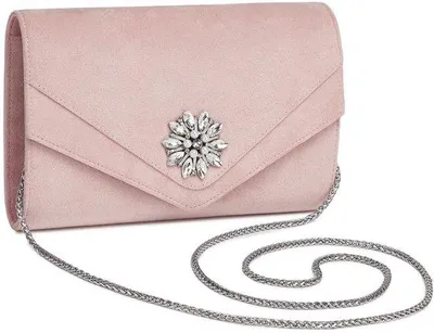 Zdjęcie produktu dla Eleganckie zamszowe kopertówki z motywem diamentów, torebka wieczorowa z łańcuszkiem na wesela, uroczystości i do noszenia na ramię, torebka na wesela, skórzana torebka