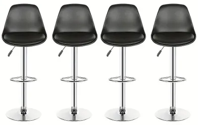 Immagine prodotto di Sgabello da bar – Sgabello per bar – Sgabello da bar con struttura – Regolabile, altezza 55-75 cm – Seduta in ecopelle con struttura in metallo