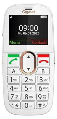 Produktbild von Gigaset GL695, Balken, Single SIM, 5,87 cm (2.31"), 2 MP, 1400 mAh, Weiß