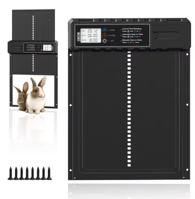 Automatische Hühnerklappe Aluminium, wasserdicht, Einklemmschutz, Timer
