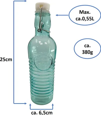 Produktbild von Glasflaschen 1732 mit Bügelverschluss 500ml - 2 Stück