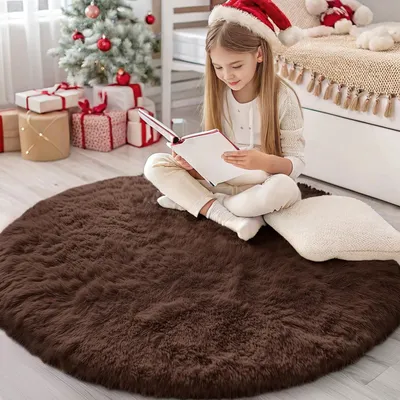 Image de Tapis rond pour enfants, moelleux, 120 cm
