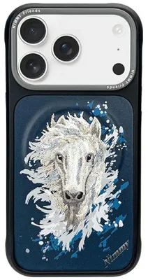 Image de Étui Nimmy Koń MagSafe pour iPhone 17 Pro - bleu foncé