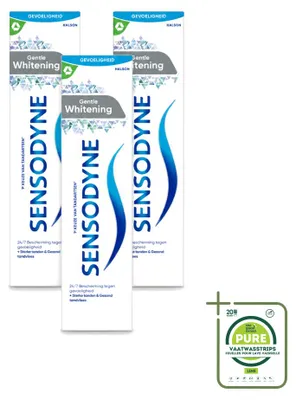 Produktbild von 3 x Sensodyne Gentle Whitening Zahnpasta - Milde Reinigung - 75 ml - Großpackung - 3 Stücke