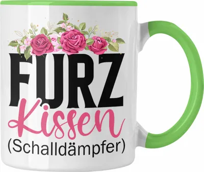 Produktbild von Trendation - Furzkissen Schalldämpfer Lustiger Gag Geschenkidee Männer Lustige Tasse (Grün)
