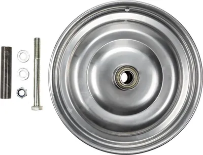 Produktbild von 2 Stück 16 Zoll Scheibenräder Wagen Laufrad Cargo Schwerlast Seifenkiste chrom