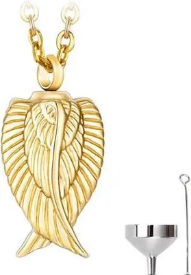 Productafbeelding van Luxe ashangertje met ketting, geschikt voor as, haar of parfum - herdenkingssieraad met asvulling en opbergzakje
