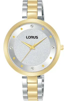 Produktbild von Lorus Damen Quarzuhr RG258WX9 Klassisch Rund Edelstahl goldfarben, Zirkonia, 5 ATM wasserdicht