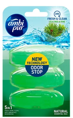 Produktbild von Ambi Pur Toiletblok Navulling Tea Tree & Dennen 3 stuk