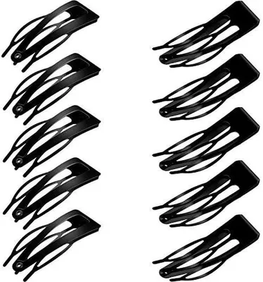 Produktbild von 24 Haarspangen mit Doppelkrallen aus Metall für die Haarherstellung und den Salonbedarf, schwarz