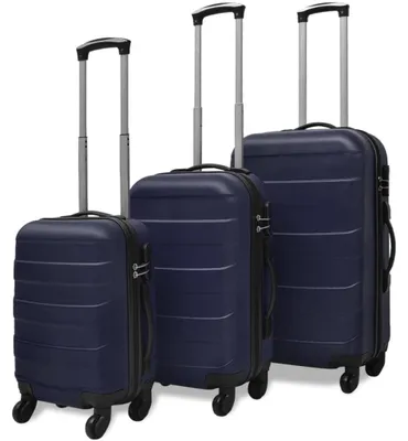 Image de Ensemble de valises rigides en trois pièces avec poignée télescopique