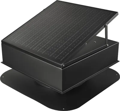 Image de Ventilateur d'extraction solaire pour grenier 35 W avec thermostat intelligent et moteur sans balais