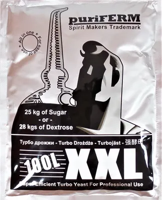 Produktbild von Puriferm HUGBERT Turbohefe XXL 100Liter Vodka Alkohol Gärhefe Hefe Brennhefe 18%, 1 Stück