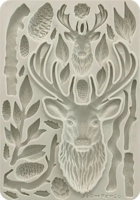 Produktbild von Silikonform Mold Gießen Mould - The Owl's House - Hirsch - Stamperia