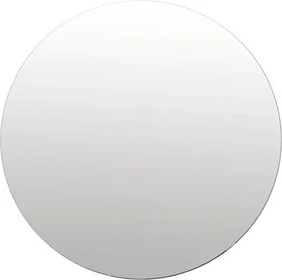 A round mirror on a white background.