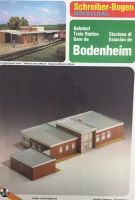 Produktbild von Schreiber-Bogen Kartonmodellbau Bahnhof Bodenheim HO