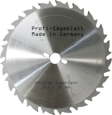 Produktbild von HM SLWZ Sägeblatt 315 x 30 mm Nagelfest Z= 20 SUPER-LWZ W Hartmetall Kreissägeblatt Ersatzsägeblatt mit Spanabweiser zum Sägen Tischkreissäge Kreissäge Kappsäge Gehrungssäge Brennholzsäge Tischsäge
