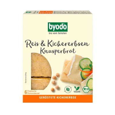 Produktbild von BYODO Reis & Kichererbsen Knusperbrot (120 g)