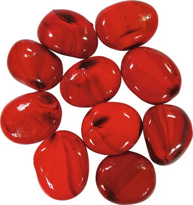Produktbild von Aquariumdekoration Glas-Nuggets 0,75 kg rotlich