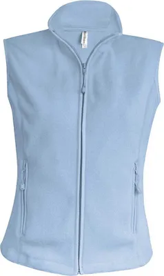 Produktbild von Kariban Damen Fleece Jacke Weste Micro Fleece-Weste Bodywarmer Fleece, Größe:L, Farbe:Sky Blue