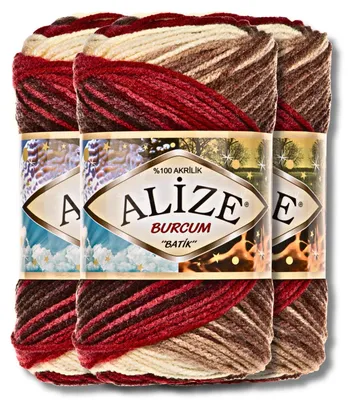 Image de Alize 3 x 100 g Burcum Batik Laine dégradée, crochet, tricot (4574)