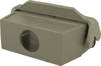 Produktbild von HARTING Han 24B HMC Kupplungsgehäuse hoch, 1xM32 gerader Kabelabgang, mit 1 Längsbügel - 1 Stück