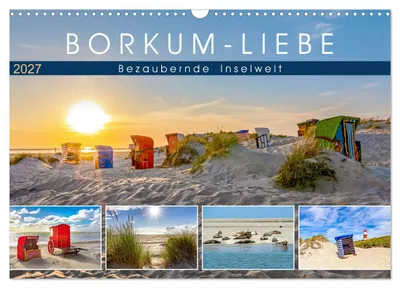 Produktbild von BORKUM-LIEBE (Wandkalender 2027 DIN A3 quer), CALVENDO Monatskalender