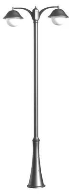 Produktbild von Außenleuchte E27 310 cm hoch 2-flammig Kugelschirm Rustikal Außenlampe