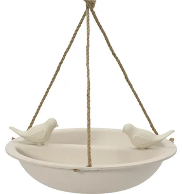 Produktbild von Decoris Vogeltranke - Bambusholz - weis - Trinkschale - 27 cm