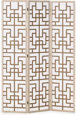 Imagen del producto de Pantalla divisoria de 3 paneles, estilo Shoji, 120x170 cm, para interiores, madera